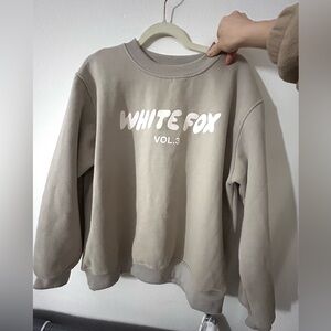 White Fox Cream Hoodie